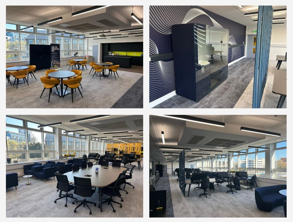 Images showing the interior of the new hub.