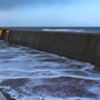 Storm surge at New Brighton, Wirral coast