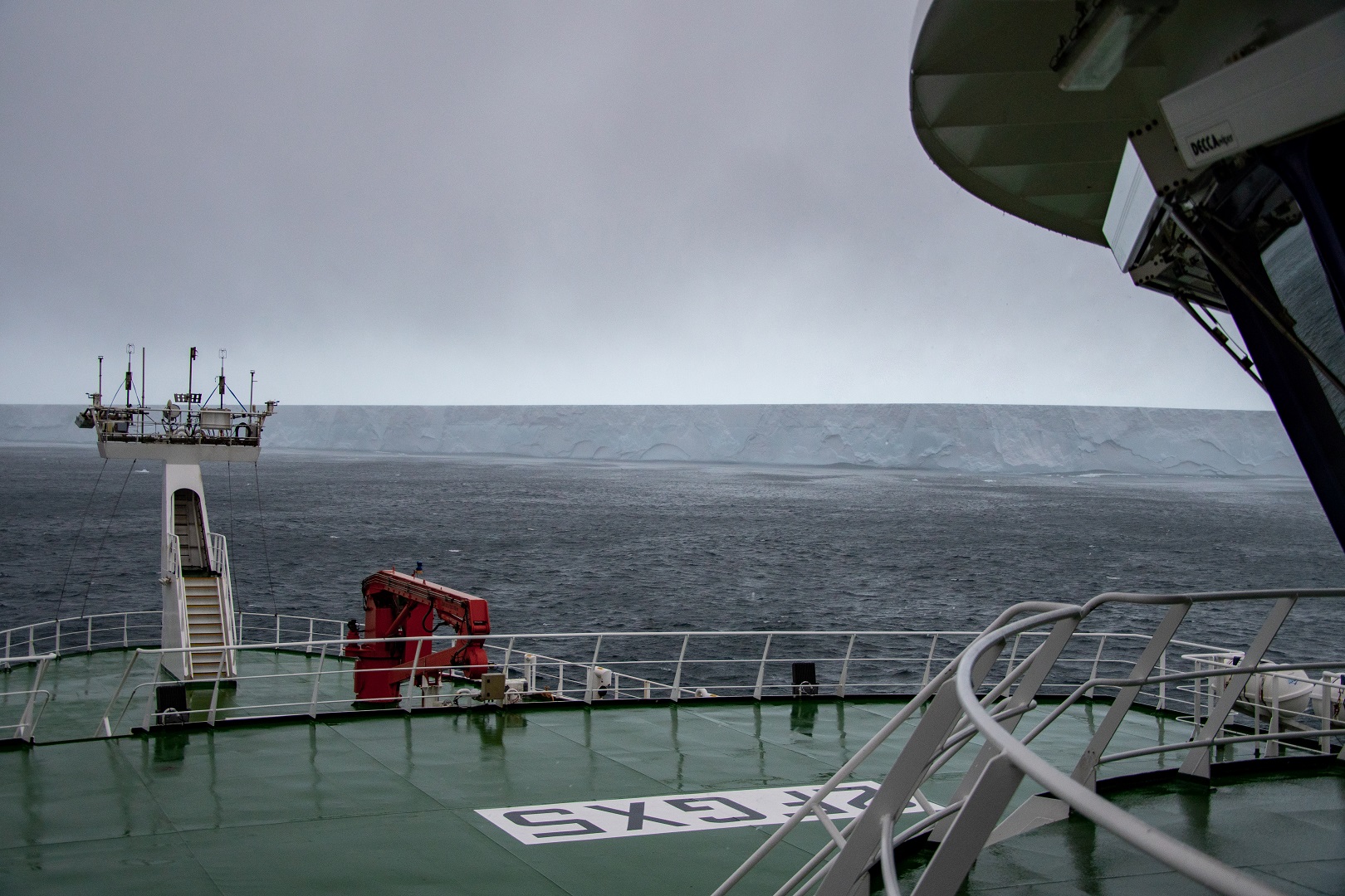 A view of the A76a iceberg from onboard the RRS Discovery