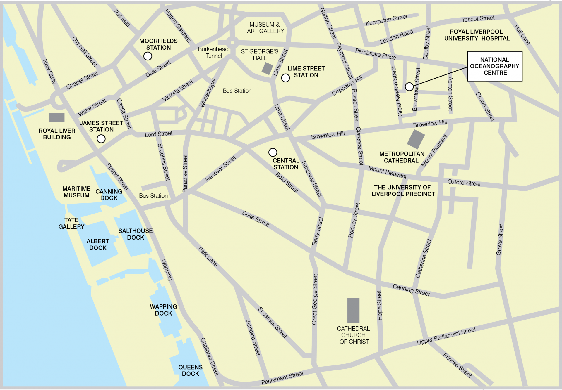 Map of showing the location of our Liverpool centre
