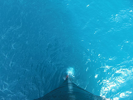 View of sea from ship