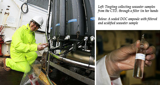 Collecting water sample