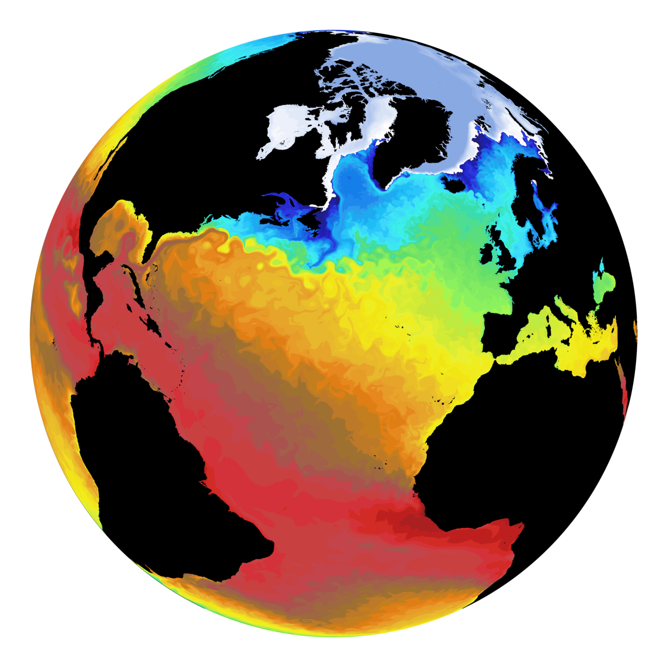 Ocean and climate globe image