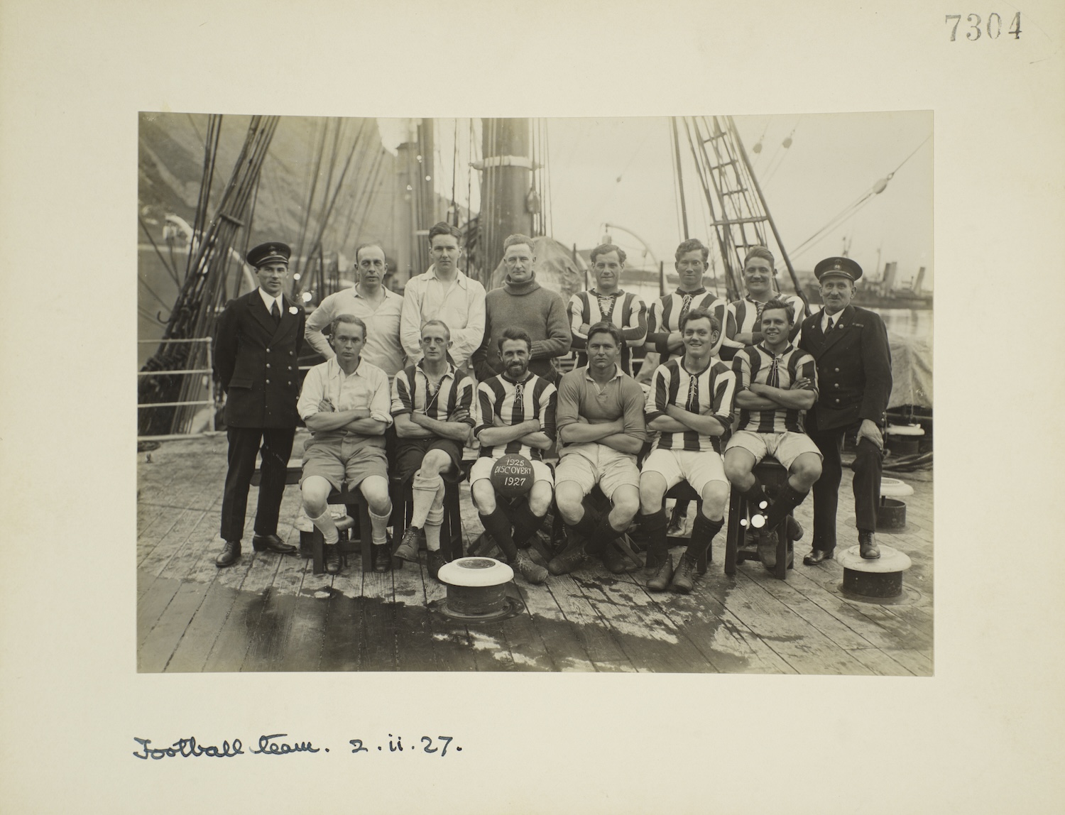RRS Discovery (1925) football team