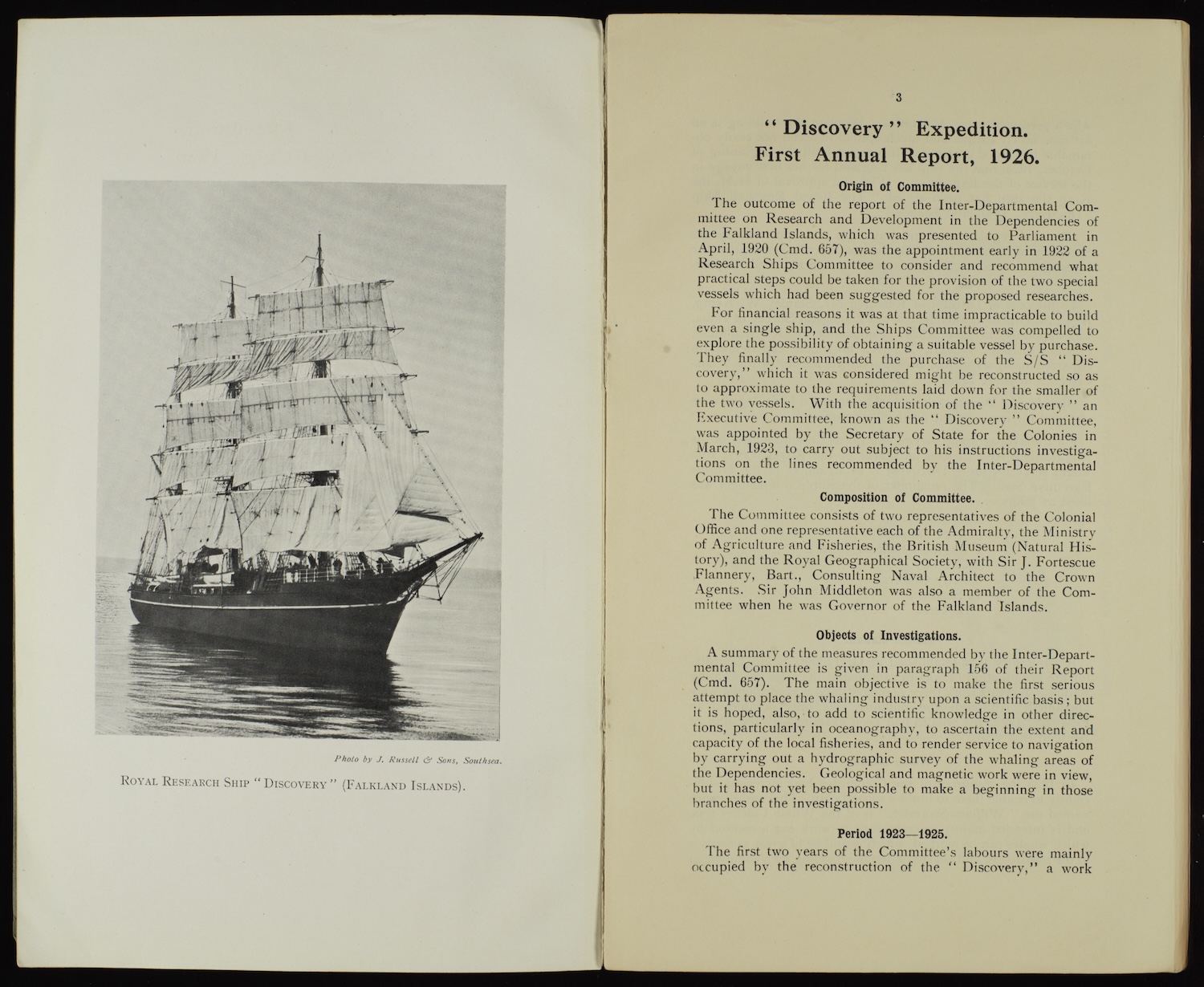 Extracts from the Discovery Expedition’s Annual Report, 1926