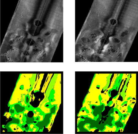 Images from sidescan sonar