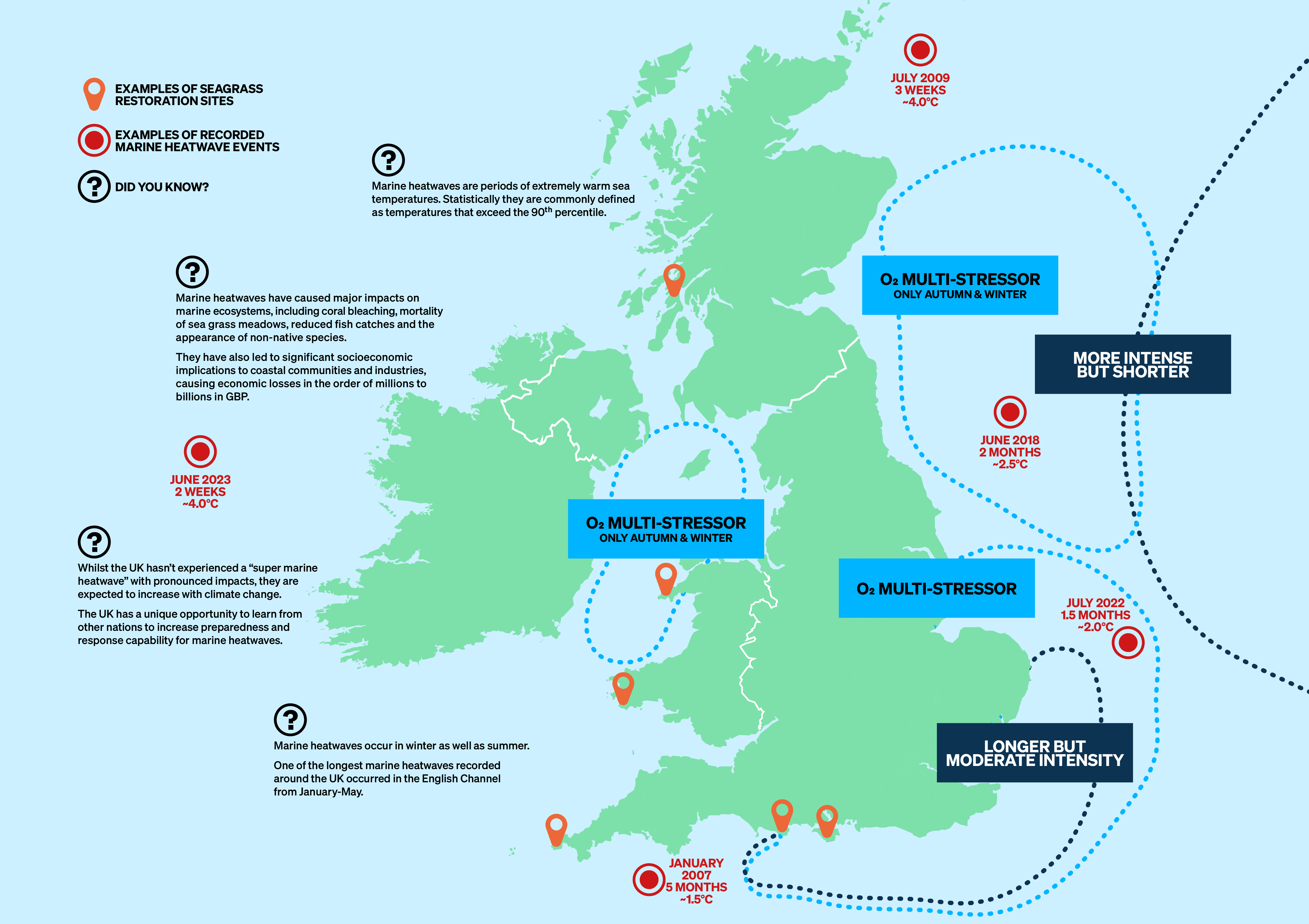 UK Marine Heatwave Map