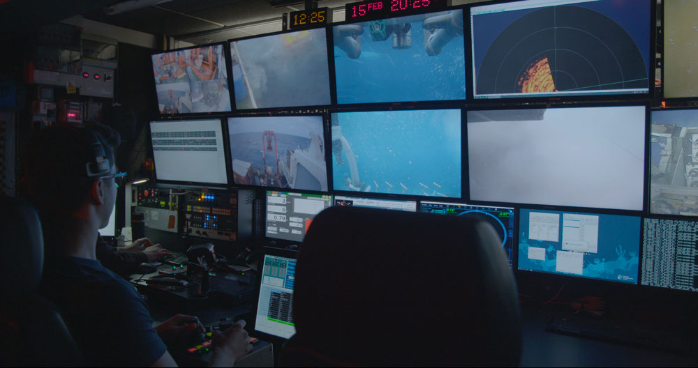 Emre piloting the ROV