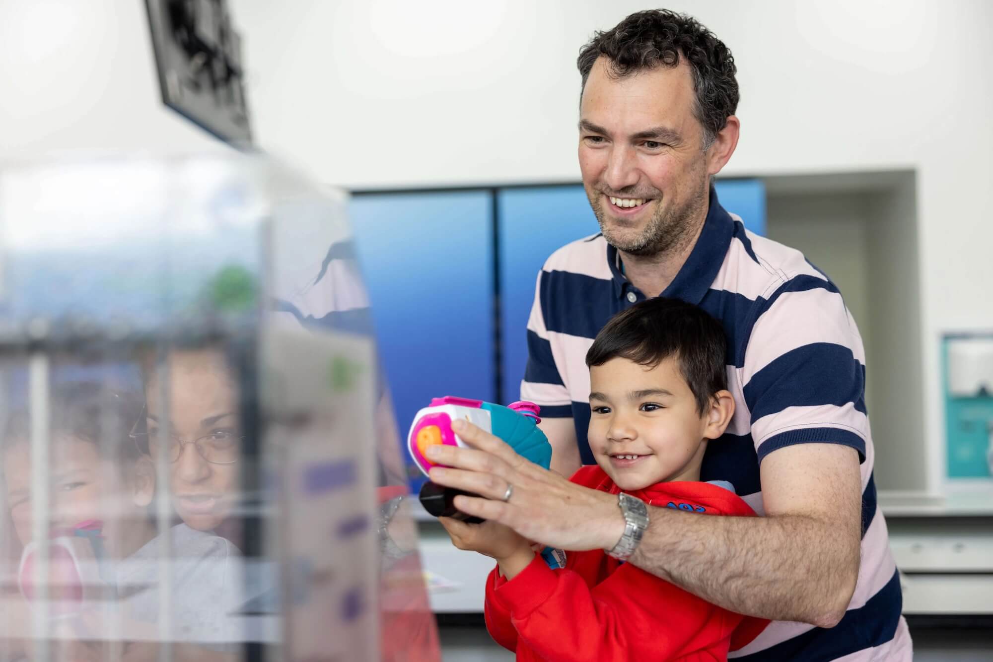 Interactive exhibits at Open Day