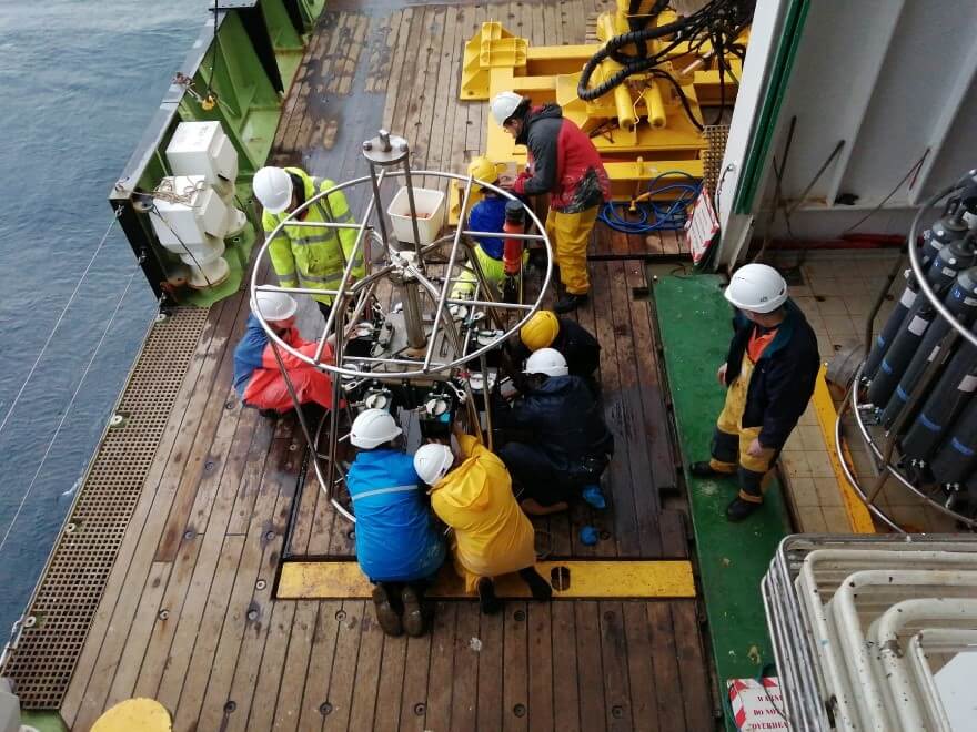 Sediment core retrieval