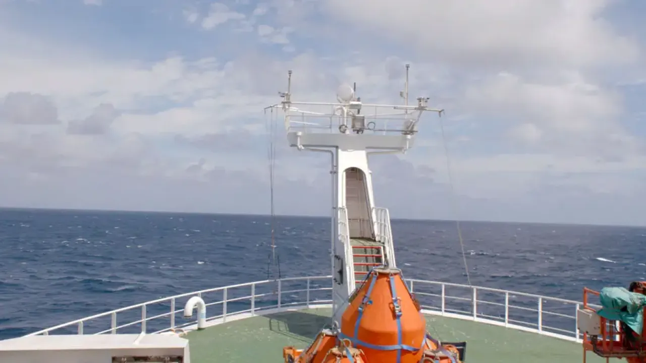 Front deck of RRS James Cook
