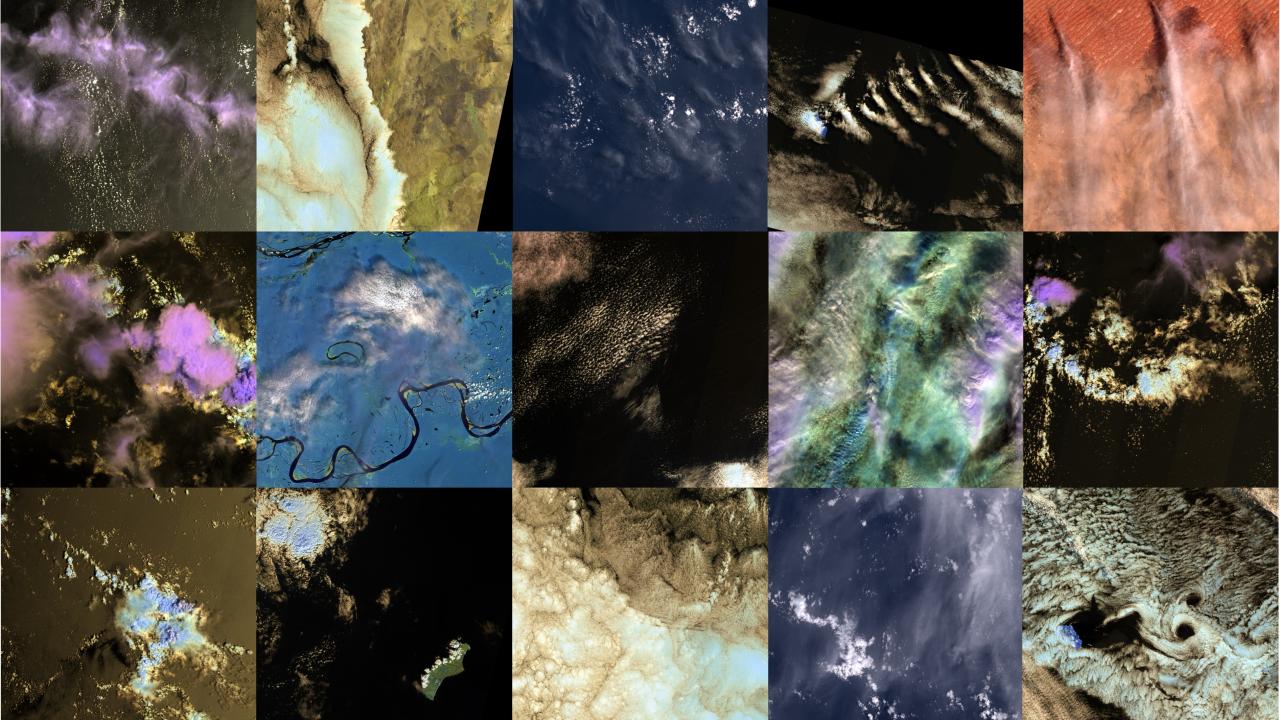Compilation of satellite images