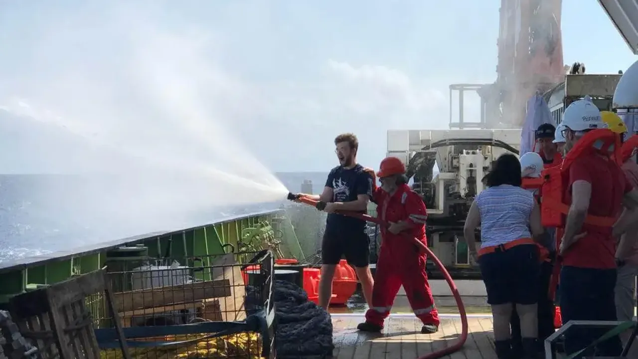 RRS James Cook fire drill