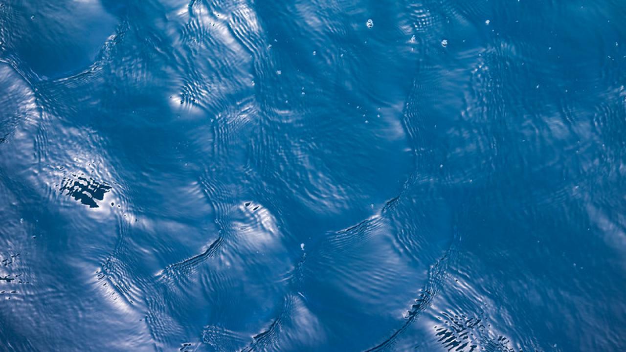 Blue sea surface