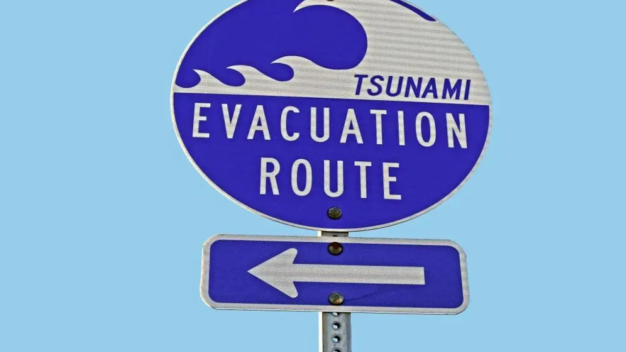 Tsunami evacuation sign
