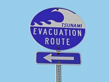 Tsunami evacuation sign
