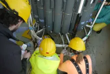 Collecting samples from a CTD