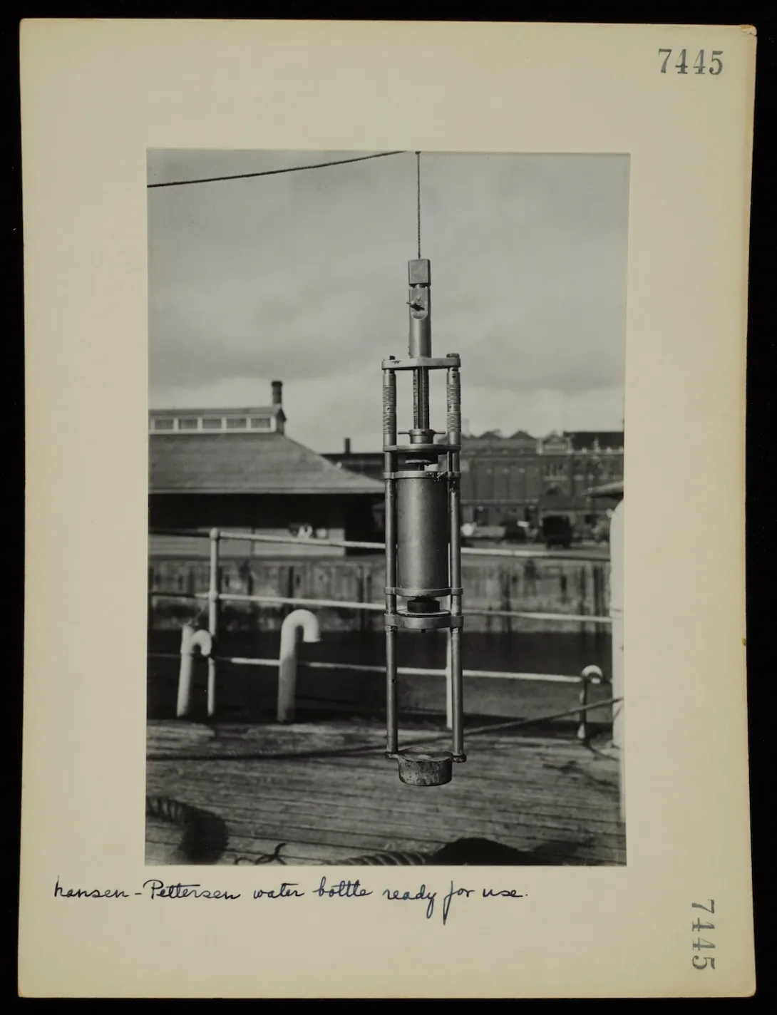 Single water bottle used for collecting ocean samples