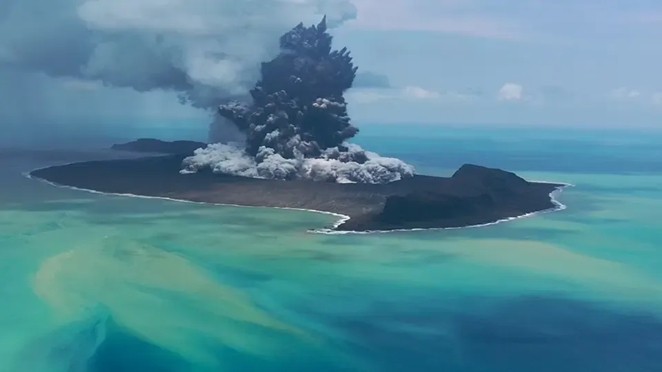 News Splash: Impacts of the Most Explosive Volcanic Eruption Ever Recorded