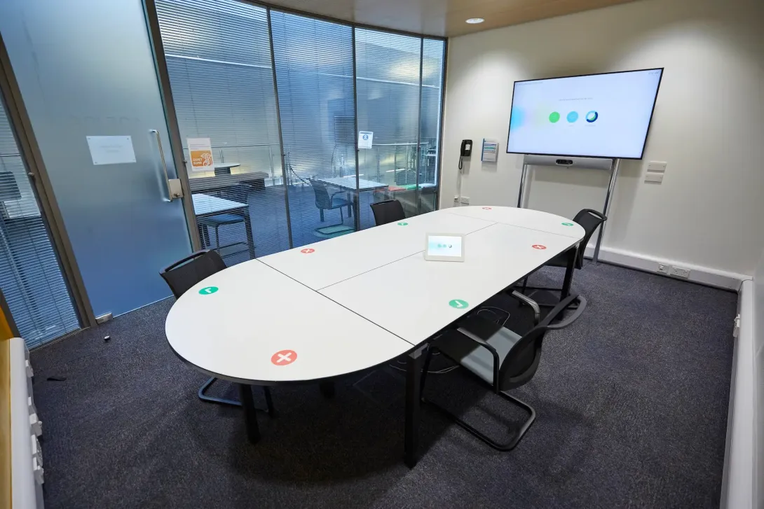 One of the many library meeting rooms