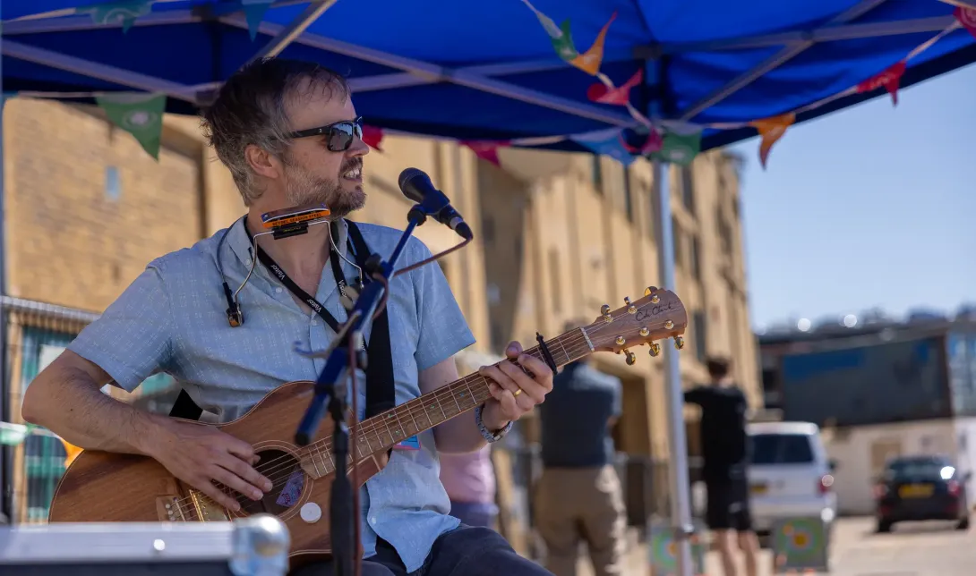 Musician at NOC's summer celebration