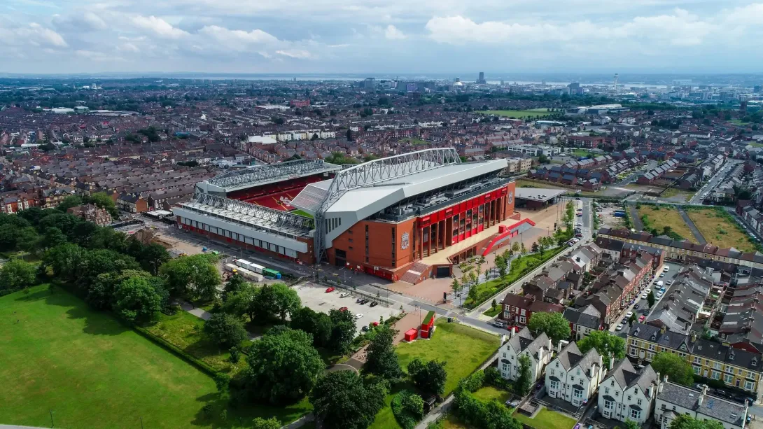 Anfield, home of Liverpool Football Club