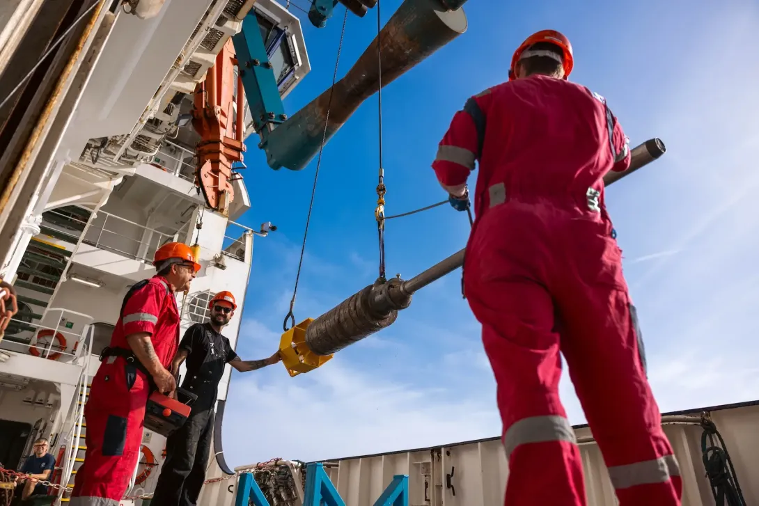 Coring equipment being prepared