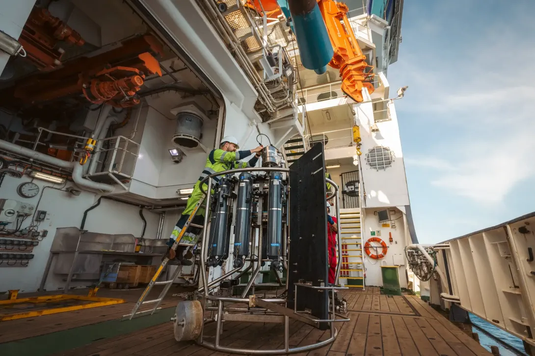 CTD being prepared for a deployment